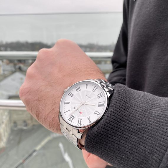 Чоловічий годинник Curren 8422 Silver-White | Зображення 2