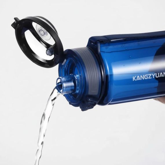 Пляшка KANGZYUAN 500 мл — Синя Tritan BPA-free, ударостійка, спортивна з герметичною кришкою | Зображення 1