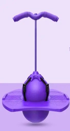 Фіолетовий Дитячий стрибун-джампінг на резинці (висота 54см, гумова трубка розтягується)