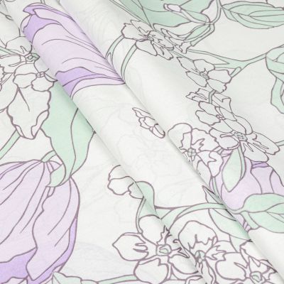 Постільна білизна Home Line Весняний Вечір лілово-ментоловий бязь полуторний (173836) | Зображення 1