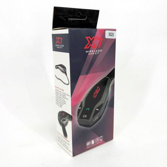 Модулятор трансмітер bluetooth FM MOD. X7 BT, Авто-трансмітер з функцією Bluetooth DA-38 | Зображення 1