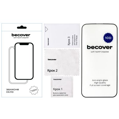 Стекло защитное BeCover Apple iPhone 13 Pro 10D Black (711514) | Зображення 1