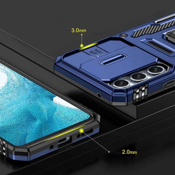 Ударостійкий чохол Camshield Army Ring для Samsung Galaxy A35 / A55 Синій / Navy | Зображення 4