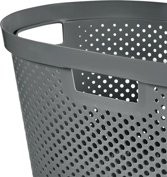 Кошик для білизни пластиковий Curver Infinity 40 л 04755 темно-сірий, міцний і зручний | Зображення 2