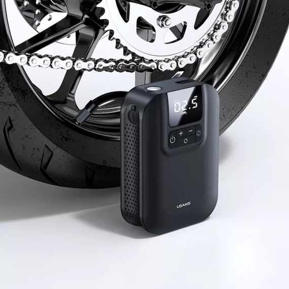 Автомобільний насос Usams US-ZB215 Mini Car Air Pump 5000mAh Black | Зображення 7