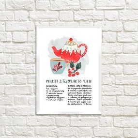 Постер в рамці Рецепт чаю 21x30 см (A4)