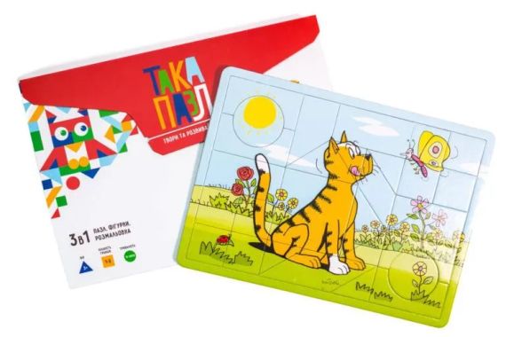 Така Пазл 3 в 1 “Котик” | Зображення 1