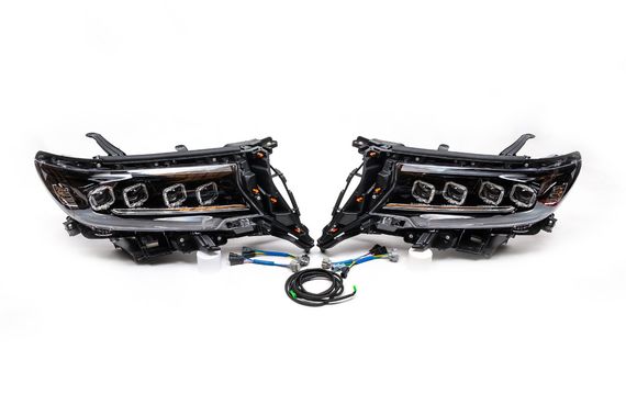 Передняя оптика Lexus-design 4-LED (2017-2024, 2 шт) для Toyota Land Cruiser Prado 150 | Зображення 3
