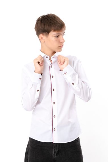 Сорочка для хлопчика (підліткова) Носи своє 170 Білий (p-17649-207509) | Зображення 3