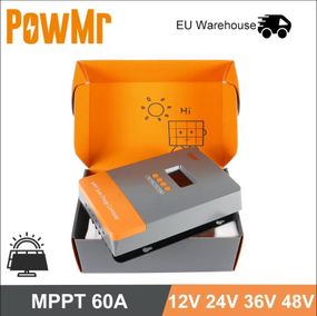 Контроллер солнечной батареи  PowMr Pro MPPT 60 A (12 В 24 В 36 В 48 В) Lifepo4