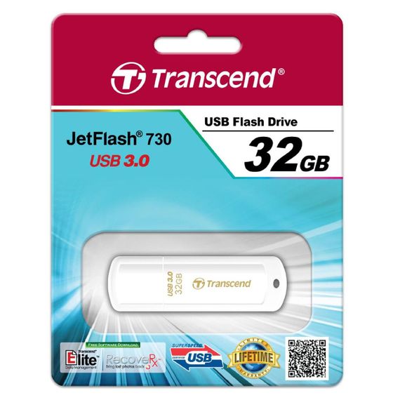 Накопитель Transcend 32GB USB 3.1 JetFlash 730 White (TS32GJF730) | Зображення 2