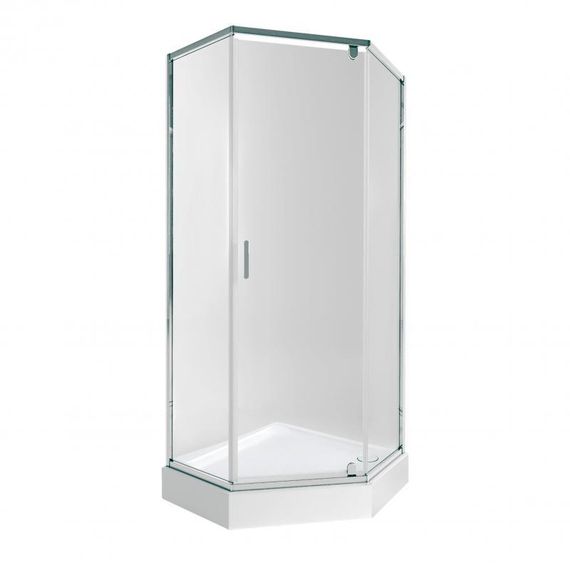 Набір Qtap душова кабіна Scorpio CRM10995-AC6 Clear 2120x900x900 мм + піддон Diamond 309912 90x90x12 см із сифоном