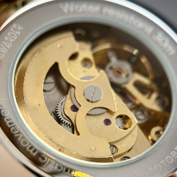 Класичний чоловічий годинник Awarder 022-3D Не Забуду Дім Gold-Black Steel | Зображення 7
