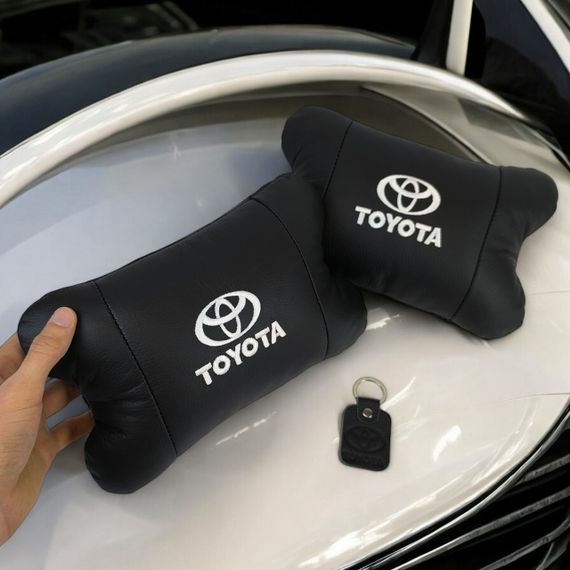 Подушки на подголовник в машину Toyota, Дорожная подушка в автомобиль, Автоподушки RS-889 с логотипом | Зображення 4