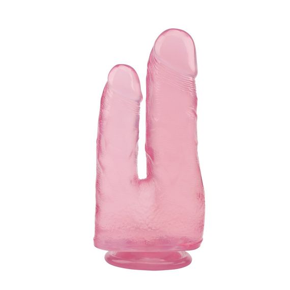 Фалоімітатор подвійний Chisa Hi-Rubber 7.9 на присосці, рожевий Sex Aura | Зображення 2