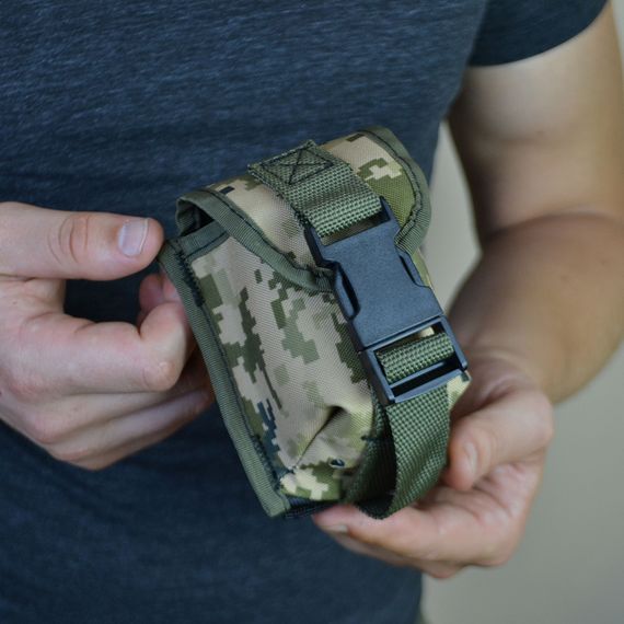 Качественный Подсумок под гранату из кордуры пиксель MOLLE для гранаты тактический ZR-57 | Зображення 8