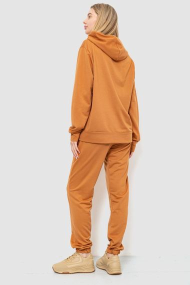 Спортивний костюм жіночий двонитка, колір коричневий, 244R009 | Зображення 3