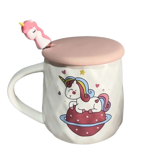 Чашка Baby Unicorn 400 мл з кришкою і ложкою 20623 S&T | Зображення 1