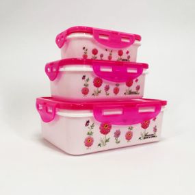 Комплект пластикових судків UNIQUE UN-1511. Колір: рожевий JZ-12