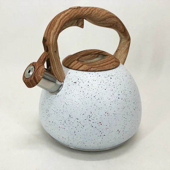 Чайник Unique із свистком UN-5306 2,7л мармур. MU-213 Колір: білий | Зображення 5