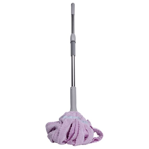 Швабра телескопічна для миття підлоги універсальна мотузкова швабра з самовіджимом для прибирання Фіолетовий HP-35015-13V