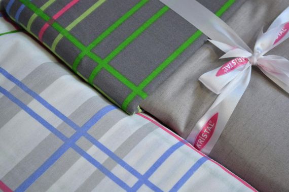 Комплект постільної білизни Kristal Ranforse 200×220 см  Ekose Gri | Зображення 2