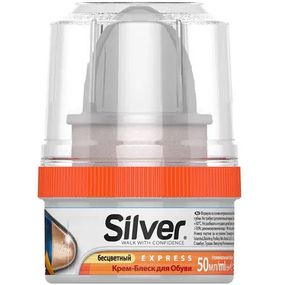 Крем блиск Silver Premium для взуття з аплікатором натуральний 50 мл