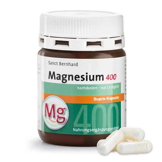 Вітаміни "Sanct Bernhard" Magnesium 400 mg. Магній 400 мг, 60 капсул, Німеччина