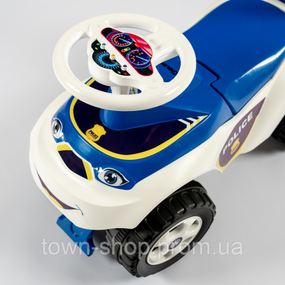 Детский толокар Машинка 0141/11 бело-синий