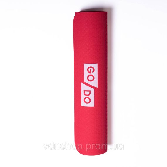 Килимок для йоги нековзкий 173×58 см Червоний HP-42-10R | Зображення 2