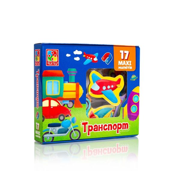 Набір магнітів Транспорт VT3106-26 Різнокольоровий shop (4820234762743)