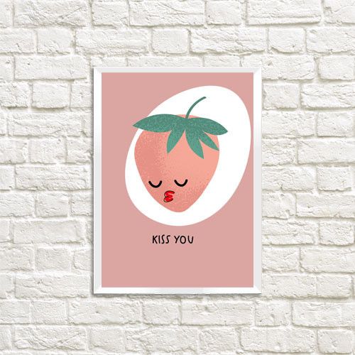 Постер у рамці Kiss you A5 (WMT5_22L003_WH)