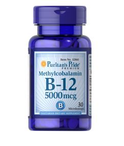 Витамин Б12 Puritan's Pride Vitamin B-12 (Methylcobalamin) 5000 mcg 30 Microlozenges