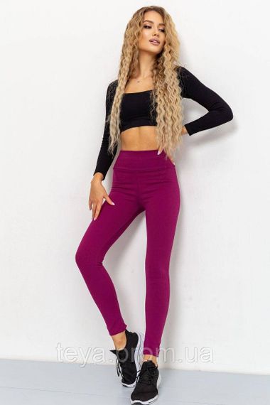 Лосини в рубчик на флісі, колір фуксія, розмір XL FA_003586
