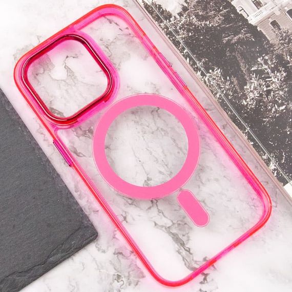 Чохол TPU Iris with MagSafe для Apple iPhone 13 Pro (6.1") Малиновий | Зображення 4