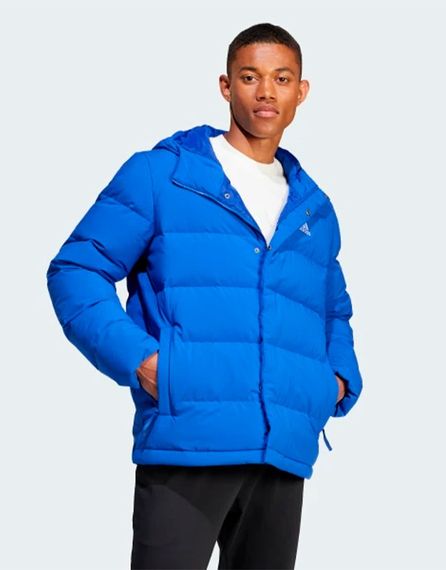 Зимова куртка adidas Helionic S blue Оригінал з капюшоном | Зображення 3