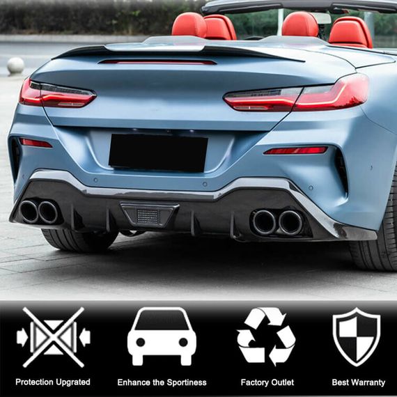 Дифузор заднього бампера V1 (для G14/G15 M-Sport, Карбон) для BMW 8 cерія G14/G15/G16 2018- рр | Зображення 1
