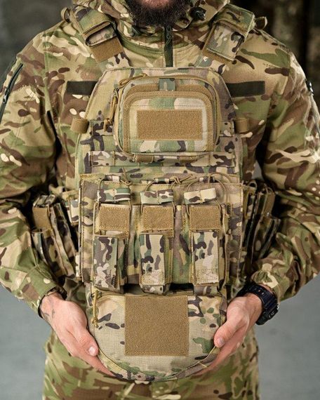 Люксовая плитоноска yakeda COBRA мультикам  с рюкзаком и аптечкой РП7355 | Зображення 3