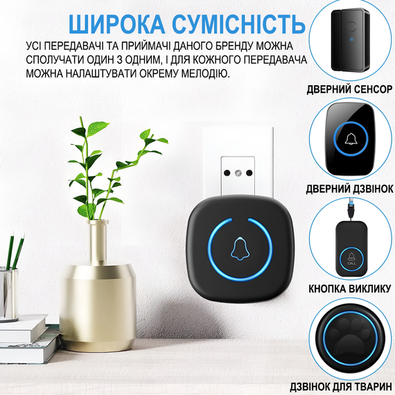Бездротова система виклику персоналу / медсестри для літніх людей Digital Lion PAB-03 з браслетом, до 300м, black | Зображення 3