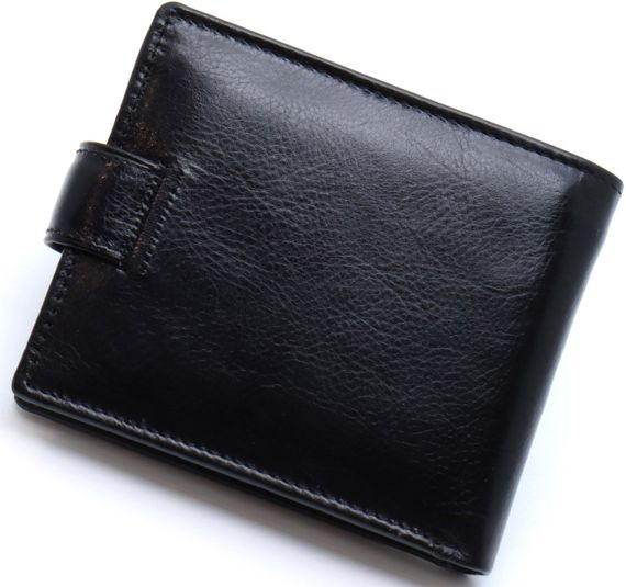 Стильне шкіряне портмоне ST Leather В 103 Чорний | Зображення 2