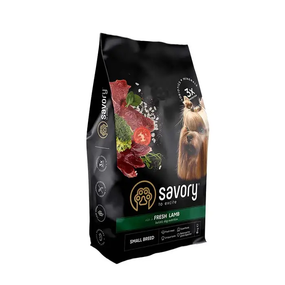 Сухой корм Savory для взрослых собак маленькой породы, свежий ягненок 8кг