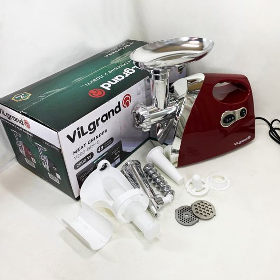 Електром'ясорубка ViLgrand V203-BRMG. Колір: червоний | Зображення 9
