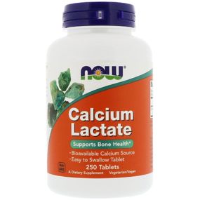 Кальцій NOW Calcium Lactate 250 tabs