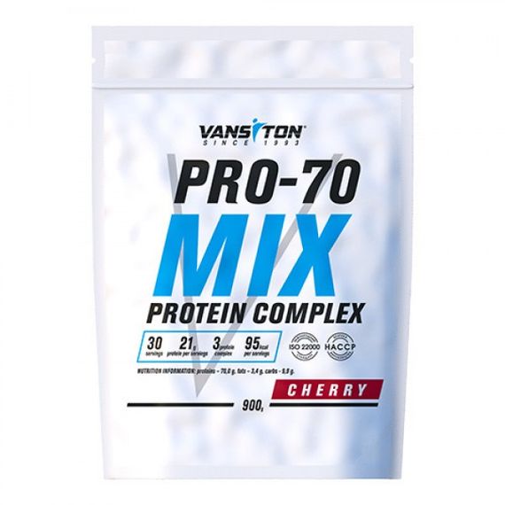 Протеїн Vansiton Mega Protein Pro-70 900 г Вишня