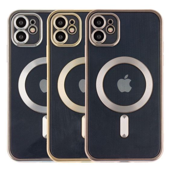 Чехол TPU Metallic Chrome з повним захистом камери with Magsafe для Iphone 11 Цвет Chrome Срібло