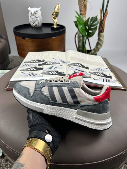 Кроссовки ZX 500 RM Grey Four Scarlet весна / лето / осень A3612 44 28 см