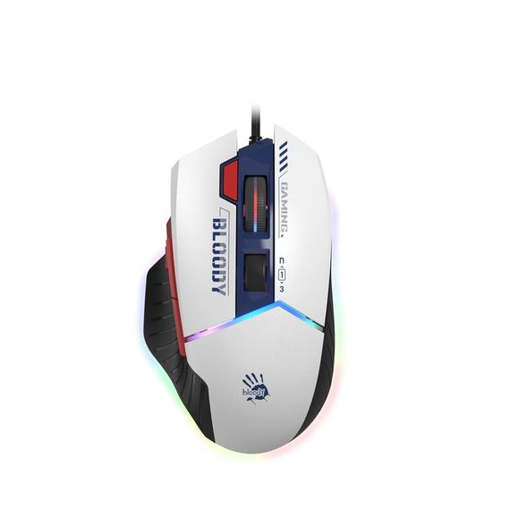 Миша ігрова A4Tech W95 Max Bloody, колір білий, активоване ПЗ
