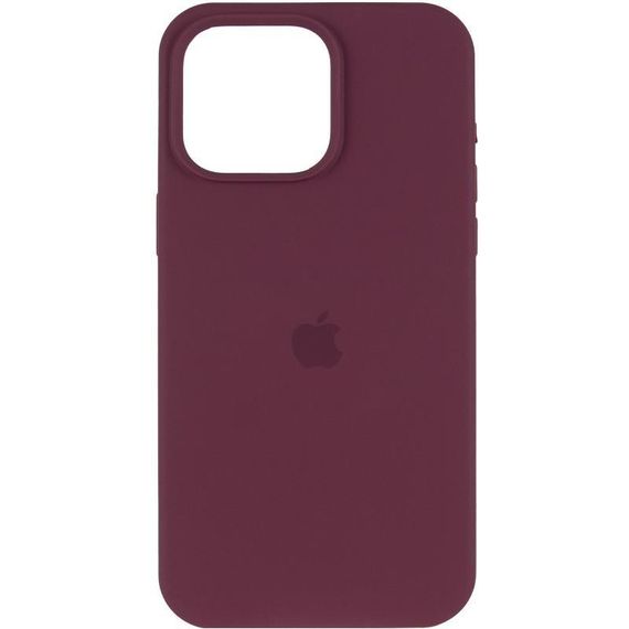 Чохол Silicone Case (AA) Logo with MagSafe для Apple iPhone 11 Pro Max (6.5") Бежевий / Desert Gold Бордовий / Plum | Зображення 1