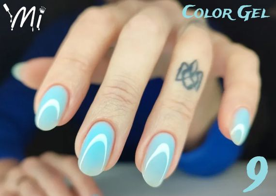 Гель для нарощення нігтів Mi Color Gel 9 (блакитний) 5мл | Зображення 2