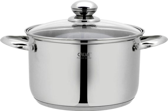 Кастрюля Calve CL-1860, 5.5 л, 24 см, из нержавеющей стали с крышкой, для всех типов плит
